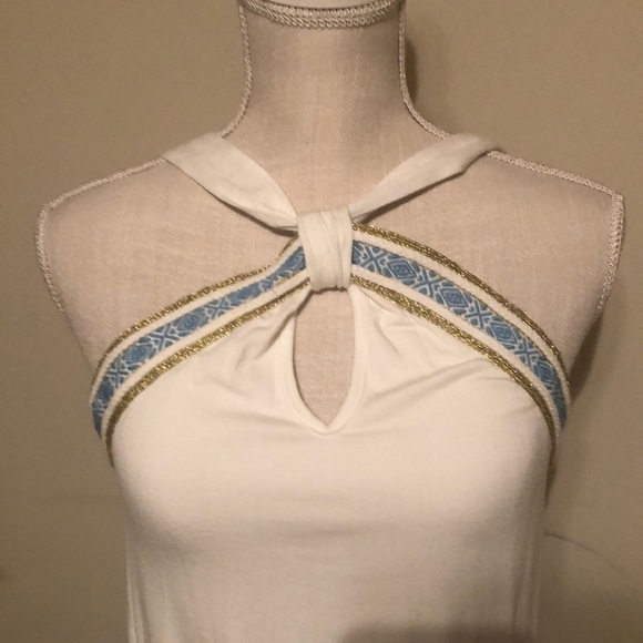 Boston proper top with fringe, white, xsmall - Picture 2 of 7